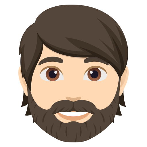 Homem: Barba: Pele Clara para JoyPixels 10.0