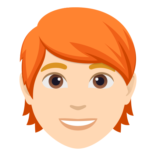 Pessoa: Pele Clara, Cabelo Vermelho para JoyPixels 10.0