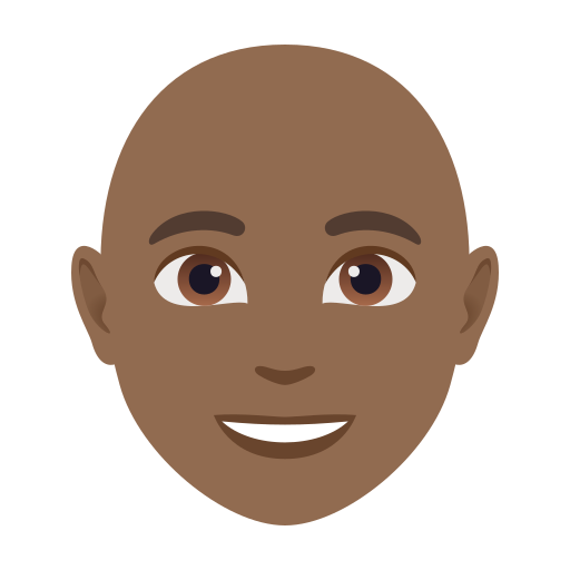 Дорослий: темний тон шкіри без волосся для JoyPixels 10.0