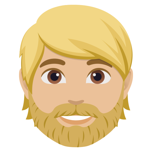 Homem: Barba: Pele Morena Clara para JoyPixels 10.0