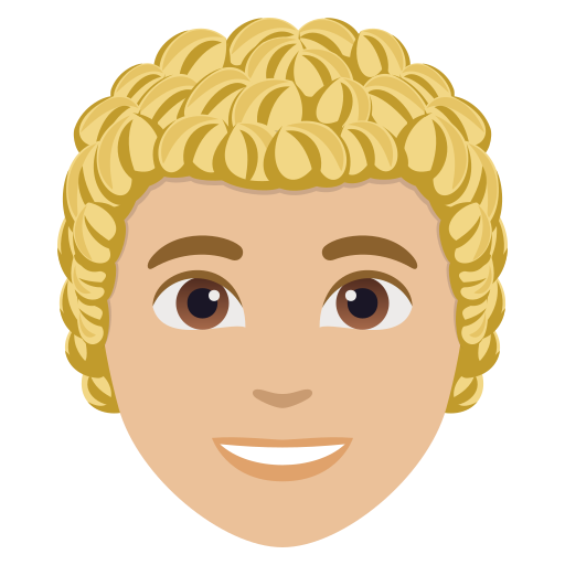 Pessoa: Pele Morena Clara, Cabelo Cacheado para JoyPixels 10.0