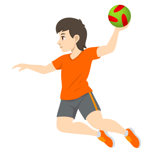 Handebol: Pele Clara para JoyPixels 10.0