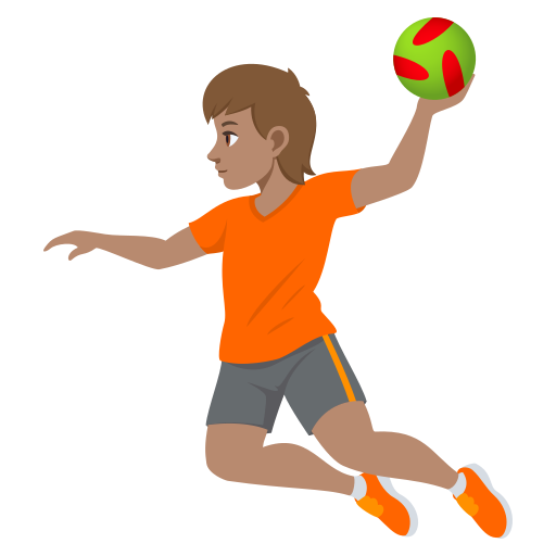 Handebol: Pele Morena para JoyPixels 10.0