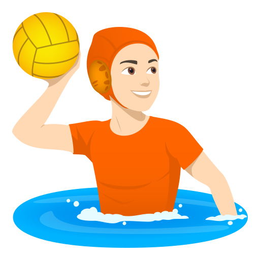 Водне поло: дуже світлий тон шкіри для JoyPixels 10.0