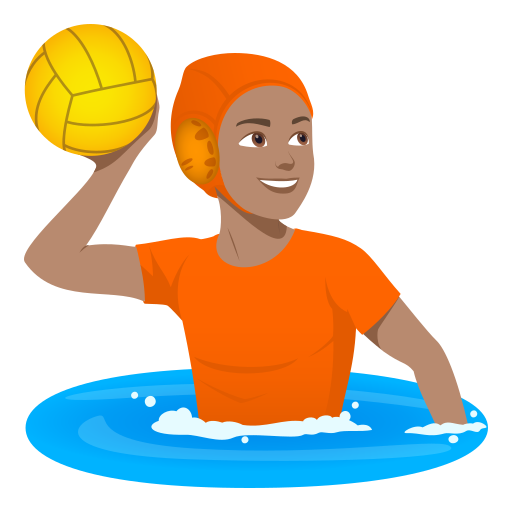 Pessoa Jogando Polo Aquático: Pele Morena para JoyPixels 10.0