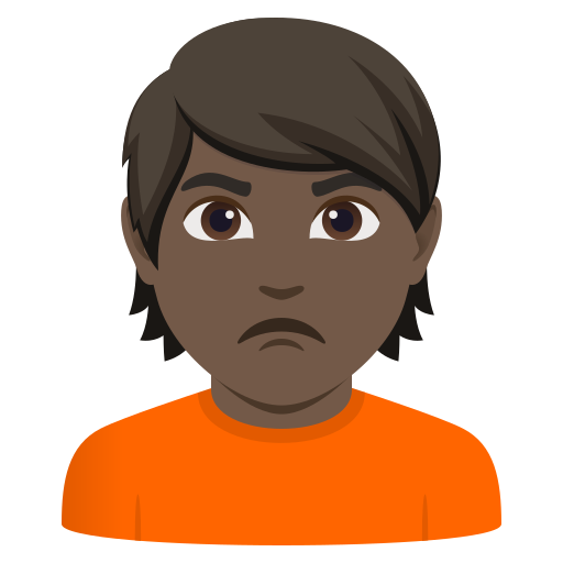 Pessoa Fazendo Bico: Pele Escura para JoyPixels 10.0