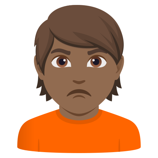 Pessoa Fazendo Bico: Pele Morena Escura para JoyPixels 10.0