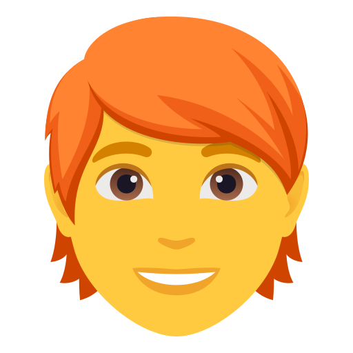 Person: Red Hair for JoyPixels 10.0