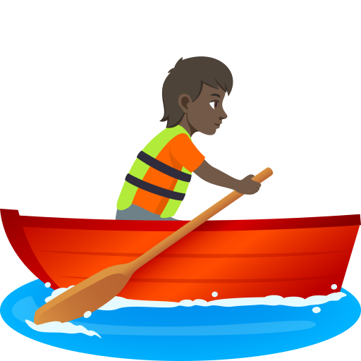 Pessoa Remando: Pele Escura para JoyPixels 10.0