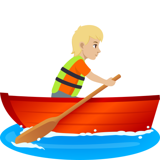 Pessoa Remando: Pele Morena Clara para JoyPixels 10.0