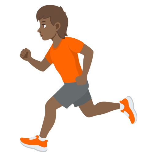 Pessoa Correndo: Pele Morena Escura para JoyPixels 10.0