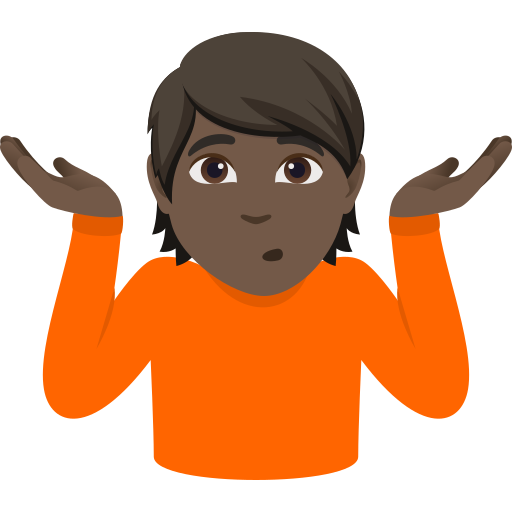 Pessoa Dando De Ombros: Pele Escura para JoyPixels 10.0