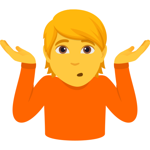 Людина знизує плечима для JoyPixels 10.0