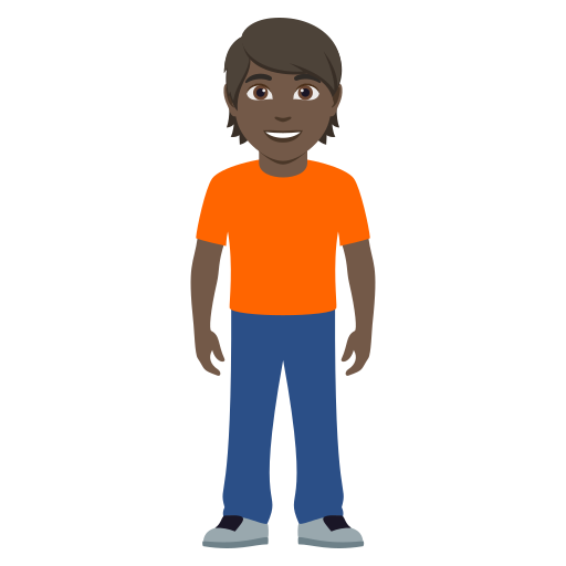 Pessoa Em Pé: Pele Escura para JoyPixels 10.0