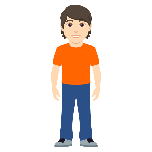 Pessoa Em Pé: Pele Clara para JoyPixels 10.0