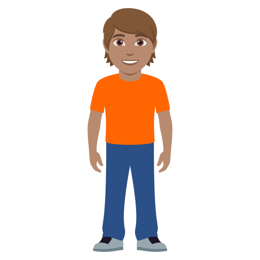 Pessoa Em Pé: Pele Morena para JoyPixels 10.0