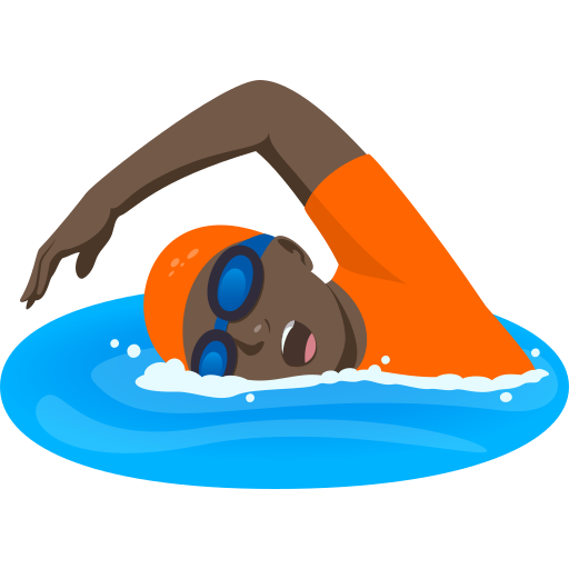 Pessoa Nadando: Pele Escura para JoyPixels 10.0