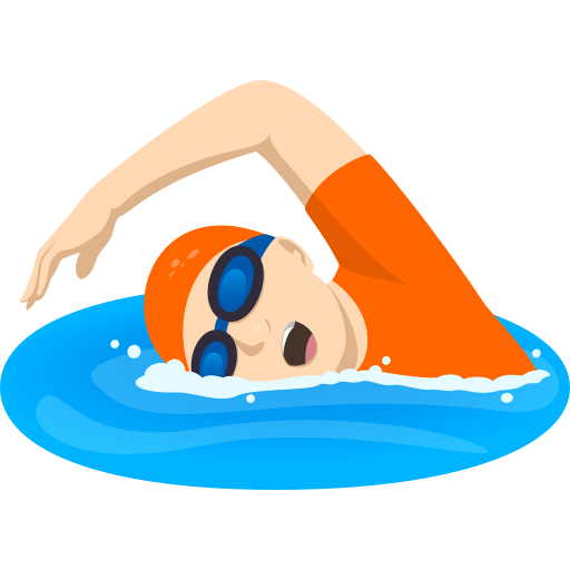 Плавание: очень светлый тон кожи для JoyPixels 10.0