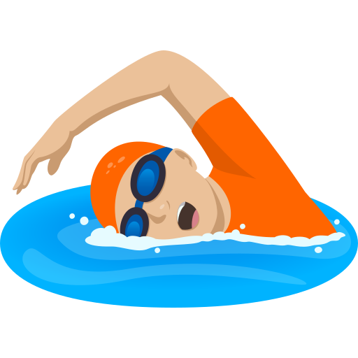 Pessoa Nadando: Pele Morena Clara para JoyPixels 10.0