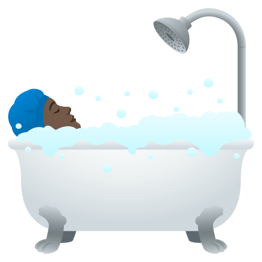 Pessoa Tomando Banho: Pele Escura para JoyPixels 10.0