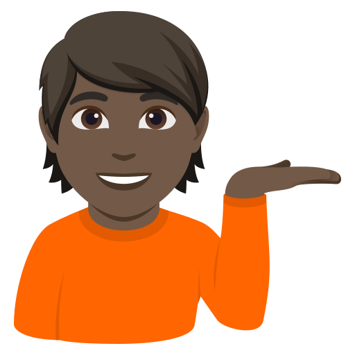 Pessoa Com A Palma Virada Para Cima: Pele Escura para JoyPixels 10.0