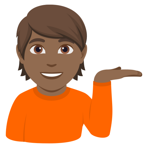 Pessoa Com A Palma Virada Para Cima: Pele Morena Escura para JoyPixels 10.0