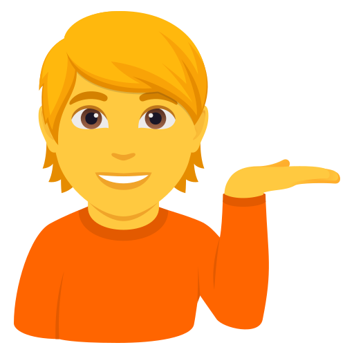 Pessoa Com A Palma Virada Para Cima para JoyPixels 10.0