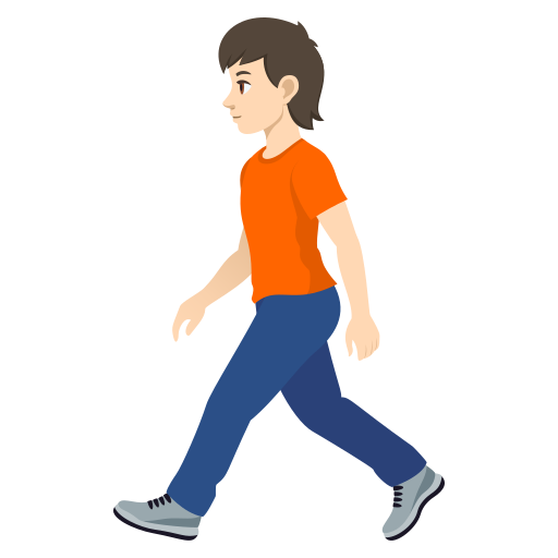 Pessoa Andando: Pele Clara para JoyPixels 10.0