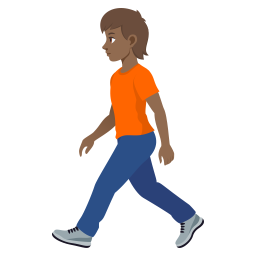 Людина йде: темний тон шкіри для JoyPixels 10.0