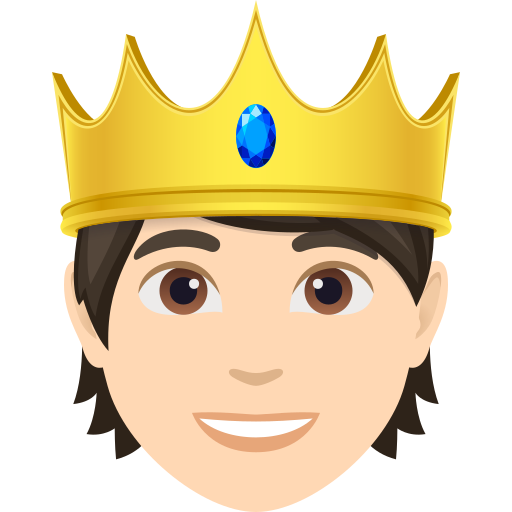 Pessoa Com Coroa: Pele Clara para JoyPixels 10.0