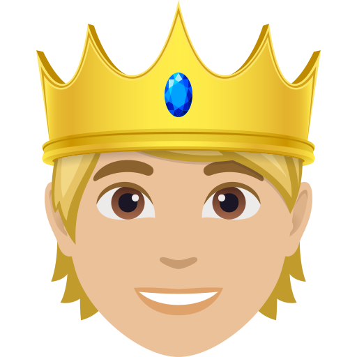 Pessoa Com Coroa: Pele Morena Clara para JoyPixels 10.0
