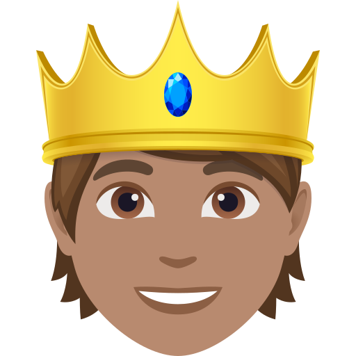 Людина з короною: середній тон шкіри для JoyPixels 10.0