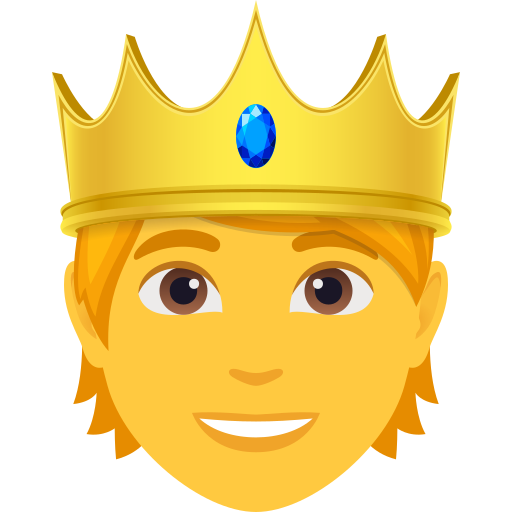 Людина з короною для JoyPixels 10.0
