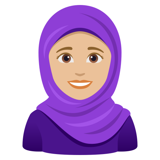 Mulher com véu de cabeça: Tom de Pele Medium-Light para JoyPixels 10.0