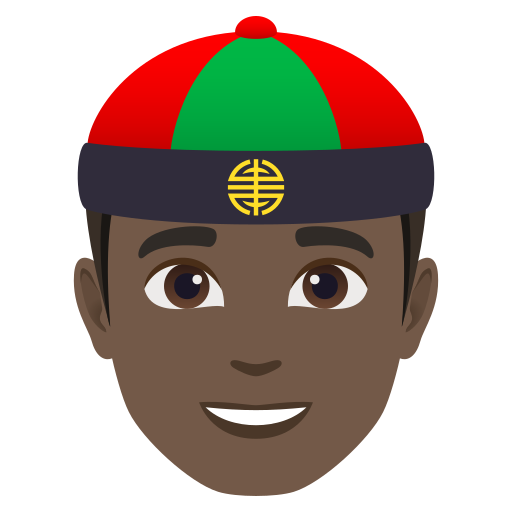 Homem De Boné: Pele Escura para JoyPixels 10.0