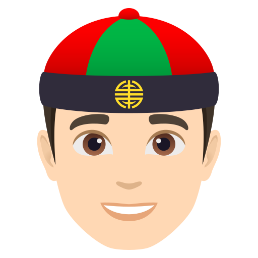 Homem De Boné: Pele Clara para JoyPixels 10.0