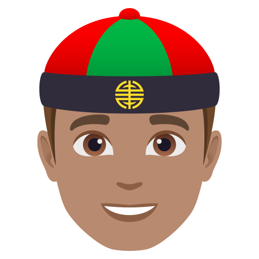 Homem De Boné: Pele Morena para JoyPixels 10.0