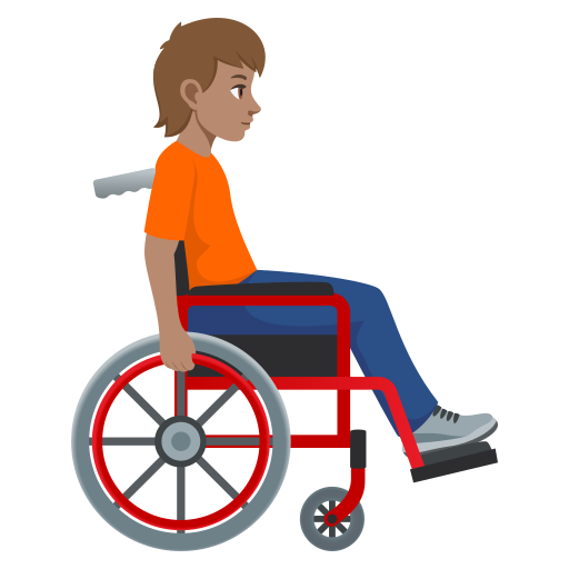 <p>Людина на ручному візку: середній тон шкіри, обернена праворуч</p> для JoyPixels 10.0