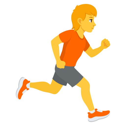 Pessoa correndo de frente para a direita para JoyPixels 10.0