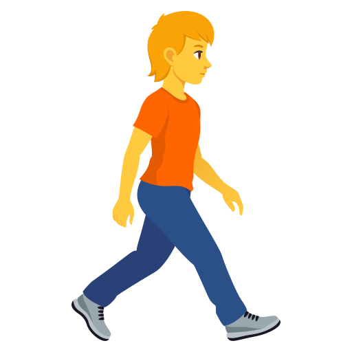 Person Walking Facing Right for JoyPixels 10.0