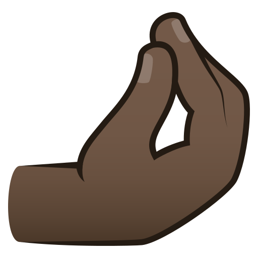 Dedos Comprimidos: Pele Escura para JoyPixels 10.0