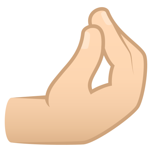 Щіпка: дуже світлий тон шкіри для JoyPixels 10.0