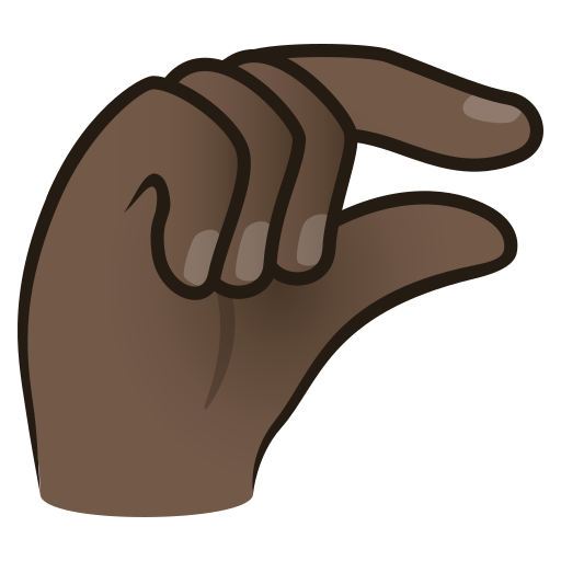 Mão Beliscando: Pele Escura para JoyPixels 10.0