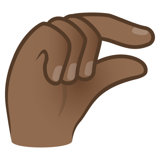 Mão Beliscando: Pele Morena Escura para JoyPixels 10.0