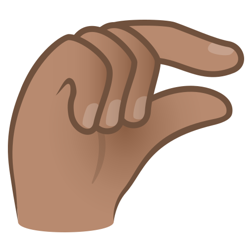 Mão Beliscando: Pele Morena para JoyPixels 10.0