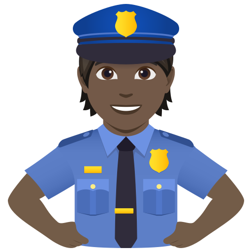 Policial: Pele Escura para JoyPixels 10.0