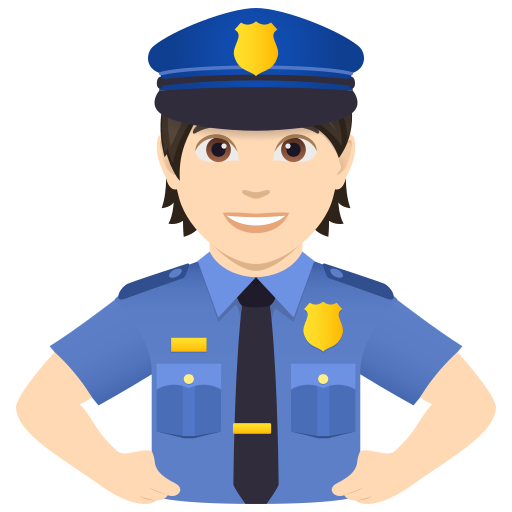 Policial: Pele Clara para JoyPixels 10.0