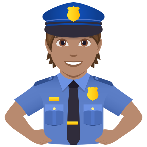 Полицейский: средний тон кожи для JoyPixels 10.0