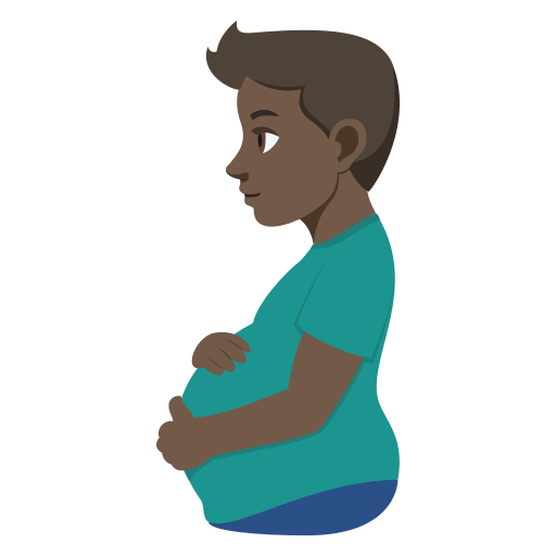Pregnant Man: Dark Skin Tone for JoyPixels 10.0