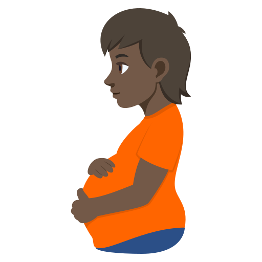 Вагітна людина: дуже темний тон шкіри для JoyPixels 10.0